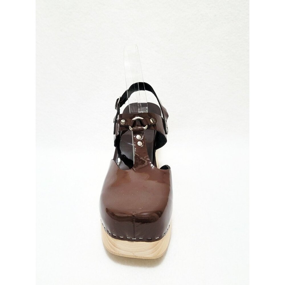 Jeffrey Campbell Nymph Heeled Platform  Wooden Clog Sandals US 9 - Picture 3 of 9
